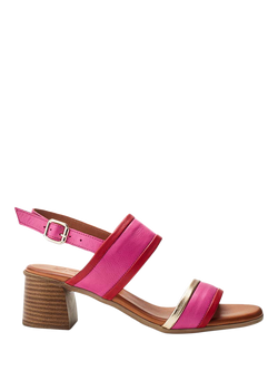 Moda in Pelle Luzula Leather Buckle Sandals, Pink