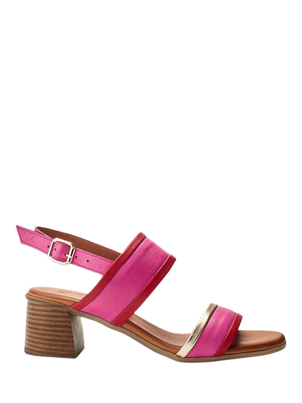 Moda in Pelle Luzula Leather Buckle Sandals, Pink