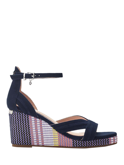 Moda in Pelle May Wedge Sandals, Navy