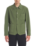 Barena Arela Linen Blend Overshirt, Khaki