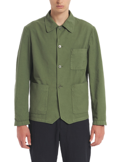 Barena Arela Linen Blend Overshirt, Khaki, Khaki