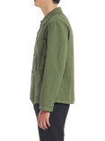 Barena Arela Linen Blend Overshirt, Khaki