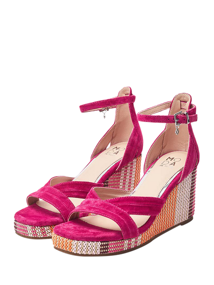Moda in Pelle May Wedge Sandals - view 2, Pink
