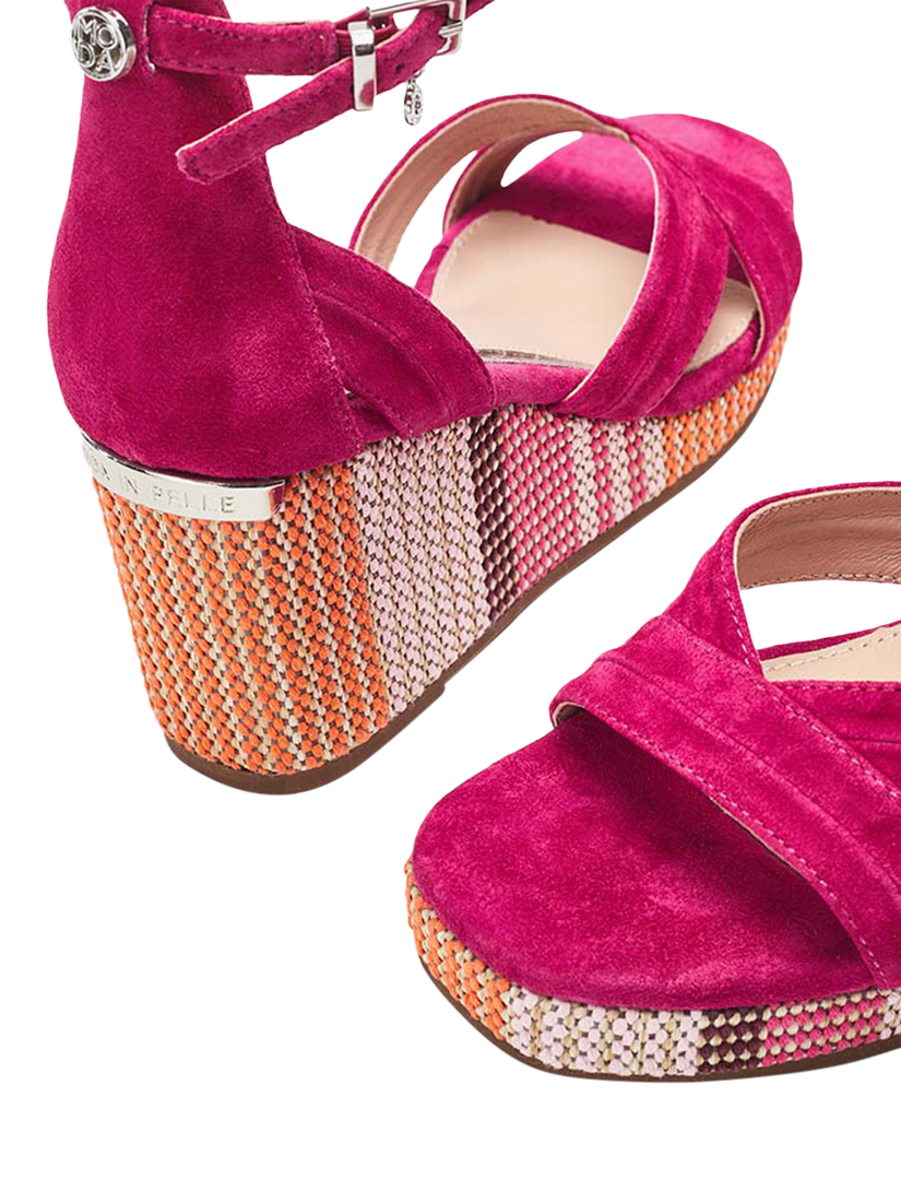 Product image 4 of 4, which shows Moda in Pelle May Wedge Sandals, Pink, 3