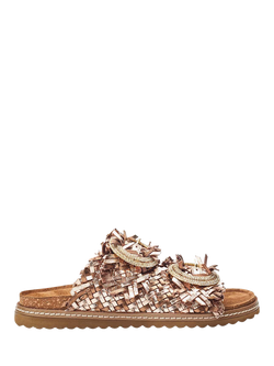 Moda in Pelle Olisia Woven Leather Open Toe Sandals, Bronze