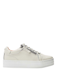 Moda in Pelle Barlli Leather Chunky Zip Trainers, Off White