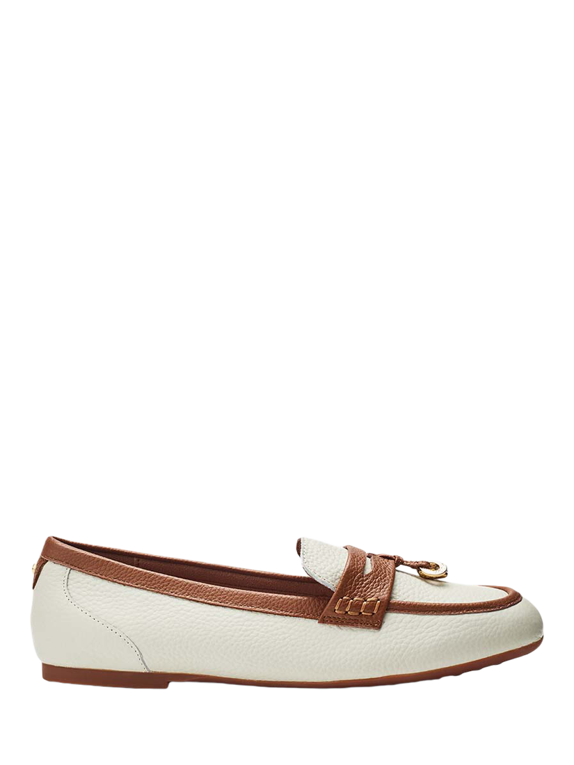 Product image 1 of 5, which shows Moda in Pelle Erythrina Leather Loafers, Off White, 5