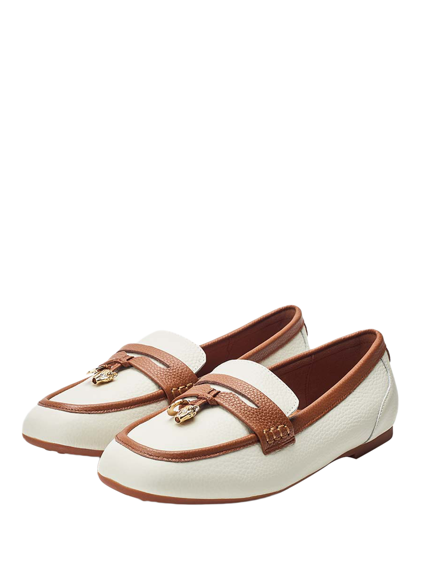 Product image 2 of 5, which shows Moda in Pelle Erythrina Leather Loafers, Off White, 5