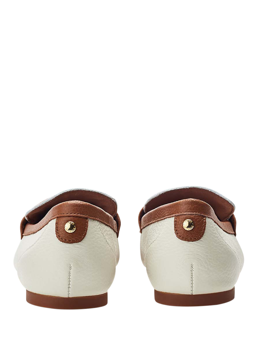 Product image 3 of 5, which shows Moda in Pelle Erythrina Leather Loafers, Off White, 5