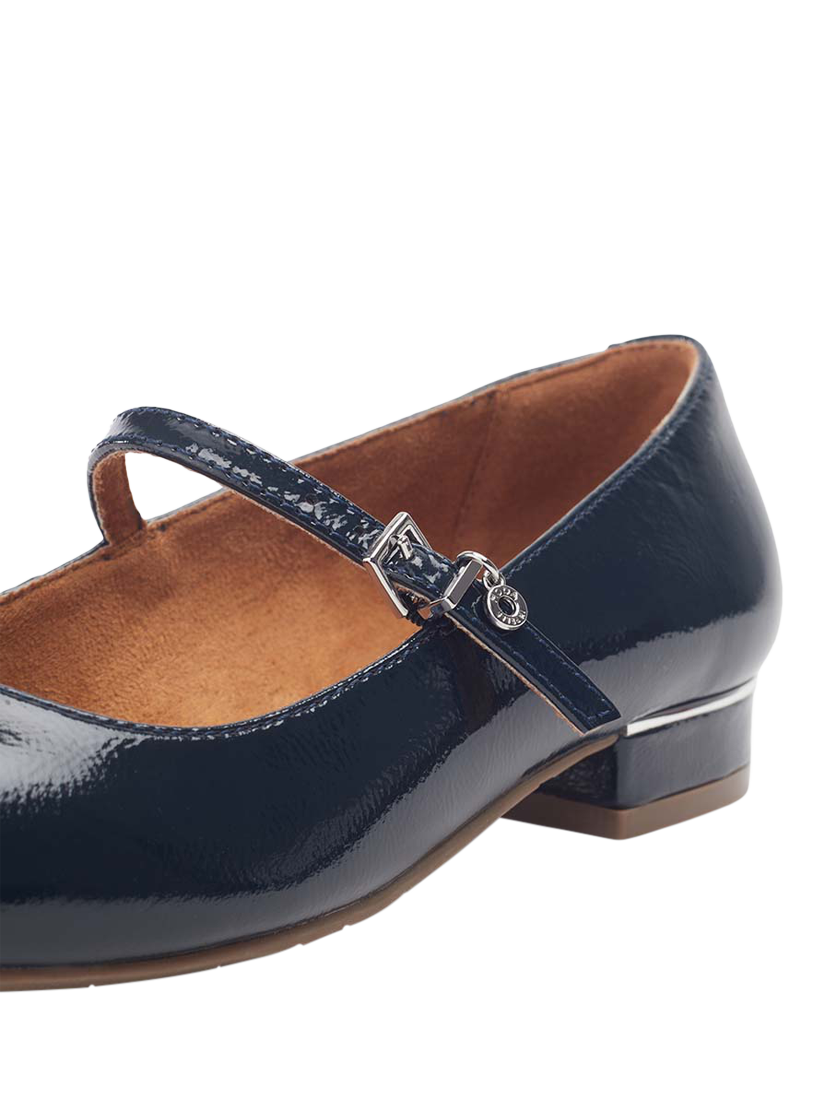 Product image 5 of 5, which shows Moda in Pelle Florentin Patent Leather Court Shoes, Navy, 3