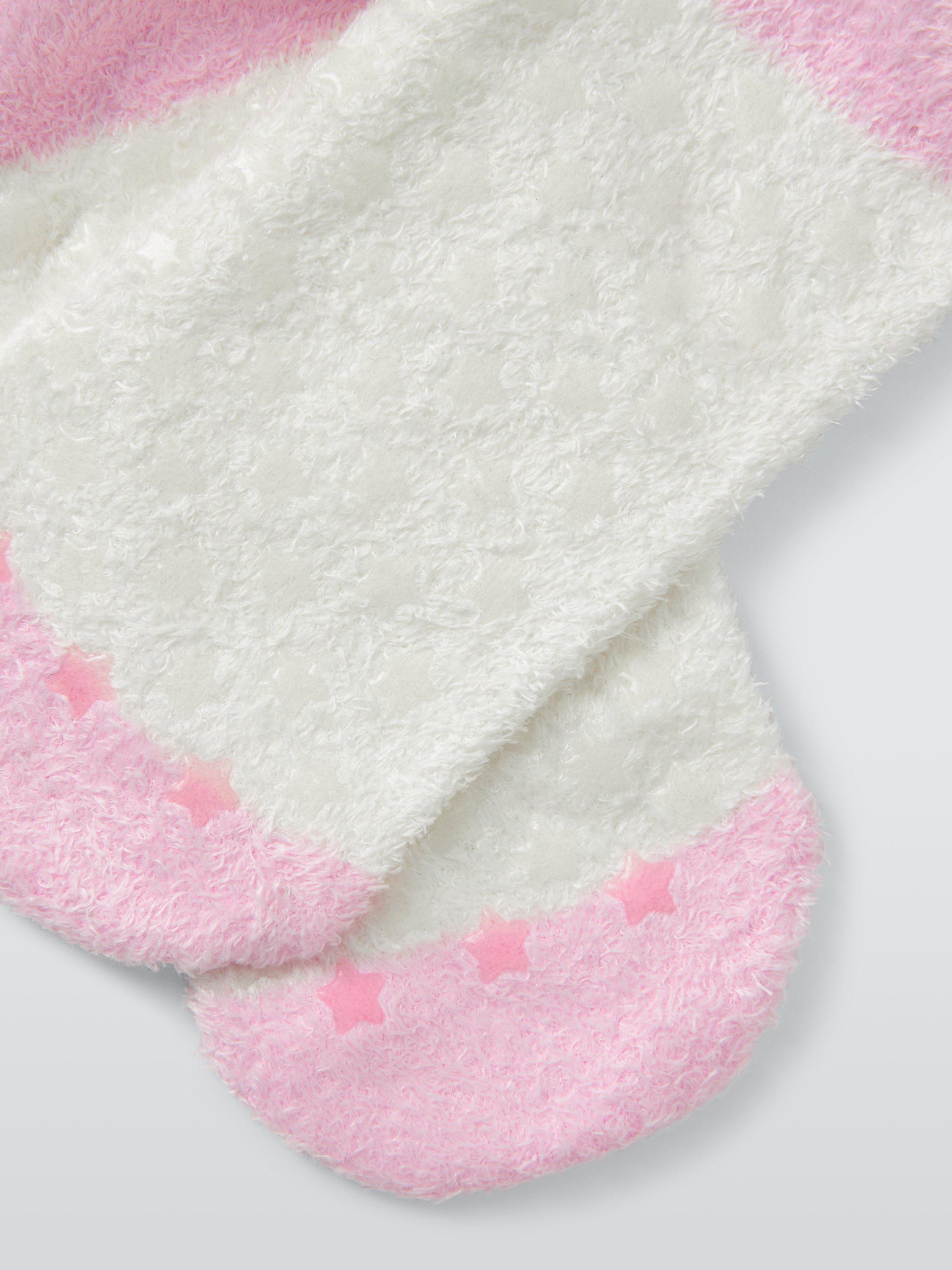 Product image 2 of 2, which shows John Lewis Kids' Fluffy Snowman Slipper Socks, Multi, 12.5 Jnr-3.5