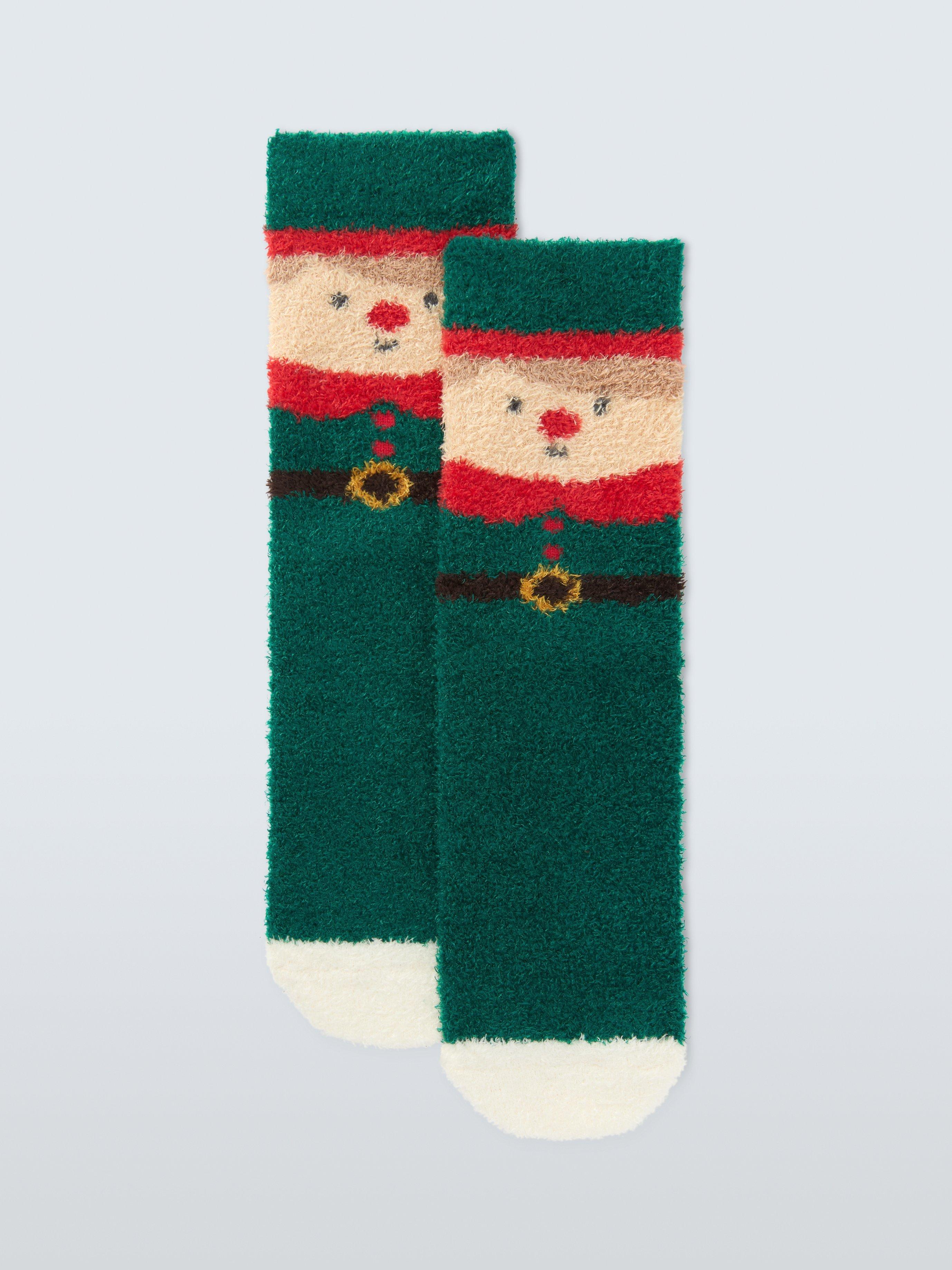 John Lewis Kids' Fluffy Elf Slipper Socks, Multi