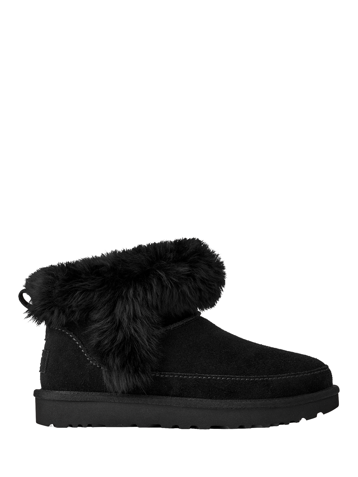 Product image 1 of 7, which shows UGG Classic Ultra Mini Chalet Suede Ankle Boots, Black, 4