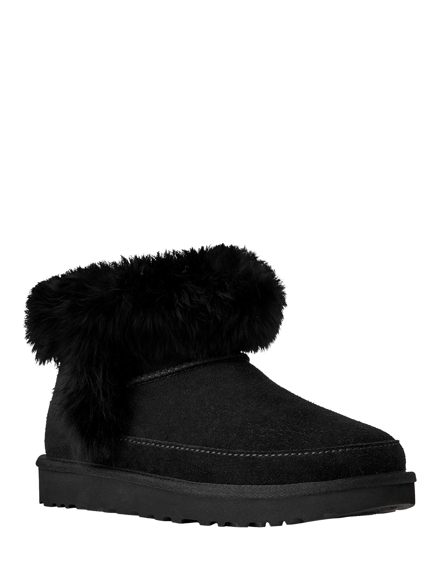 Product image 2 of 7, which shows UGG Classic Ultra Mini Chalet Suede Ankle Boots, Black, 4