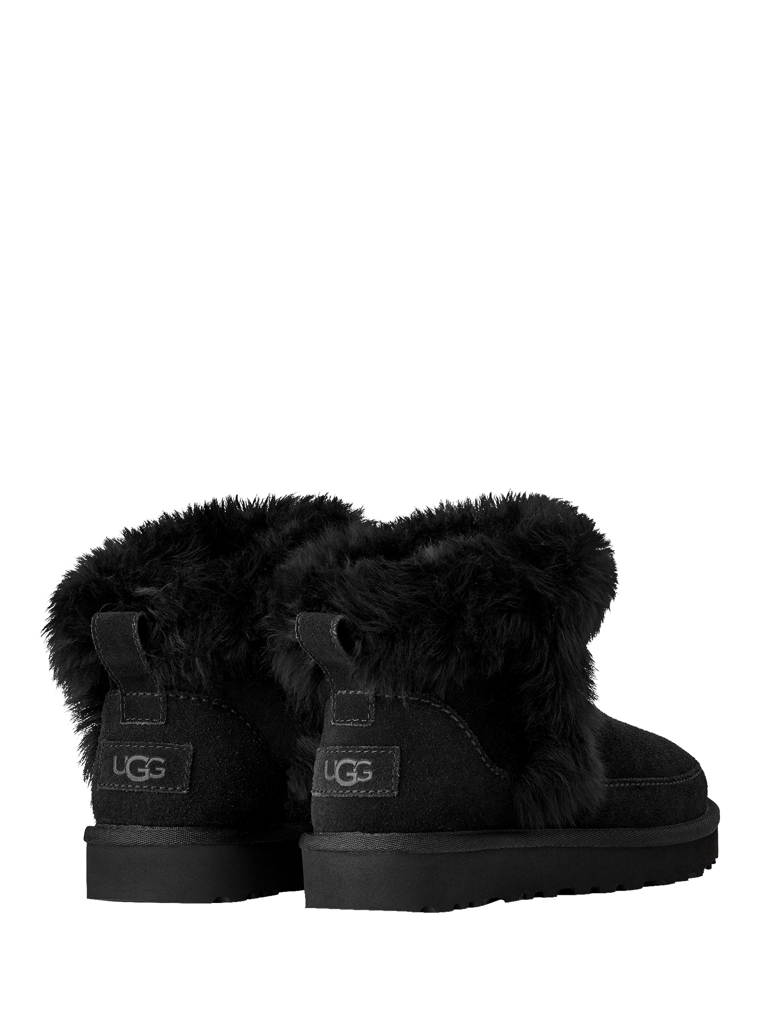 Product image 4 of 7, which shows UGG Classic Ultra Mini Chalet Suede Ankle Boots, Black, 4