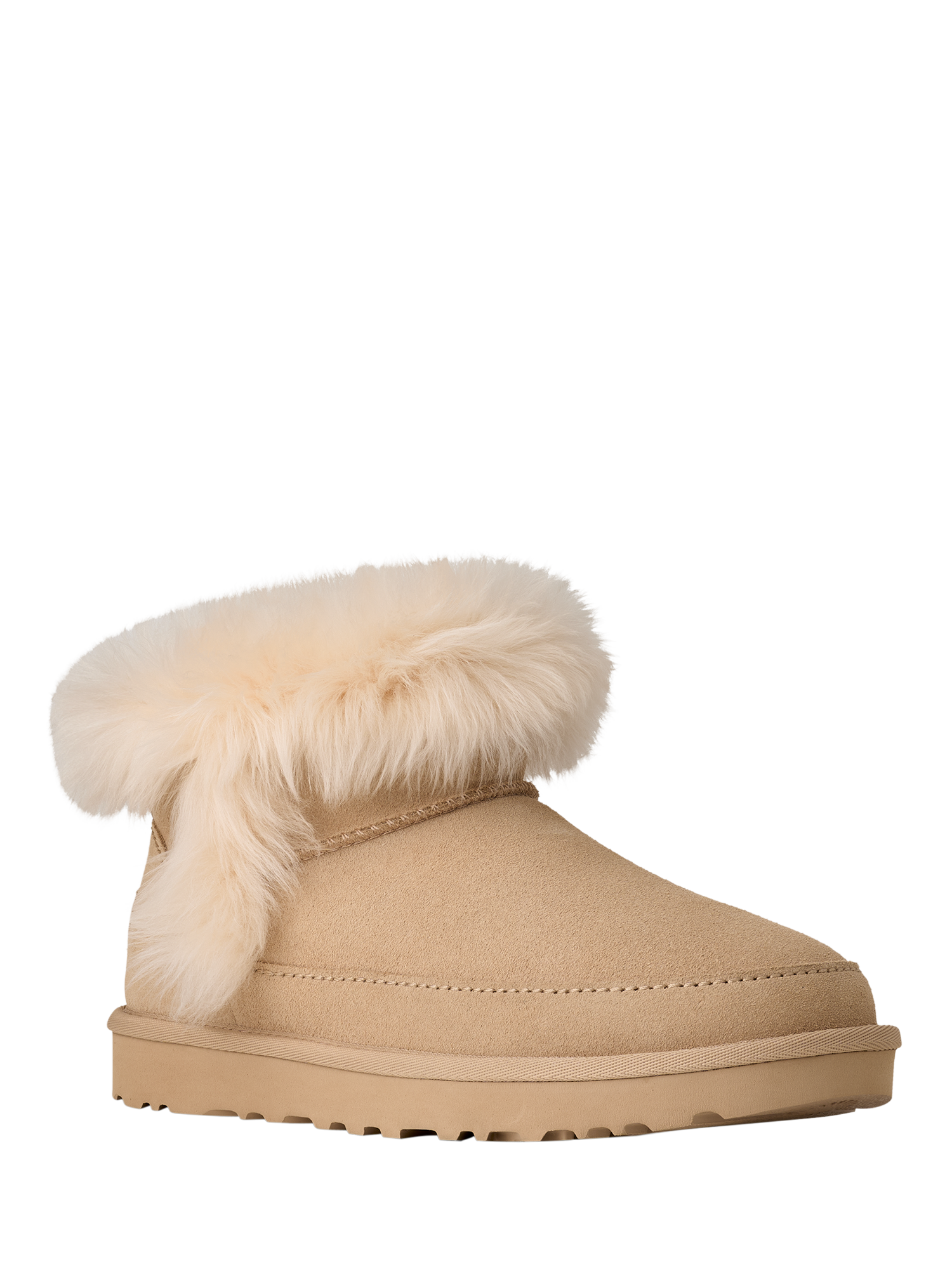 Product image 2 of 7, which shows UGG Classic Ultra Mini Chalet Suede Ankle Boots, Sand, 6