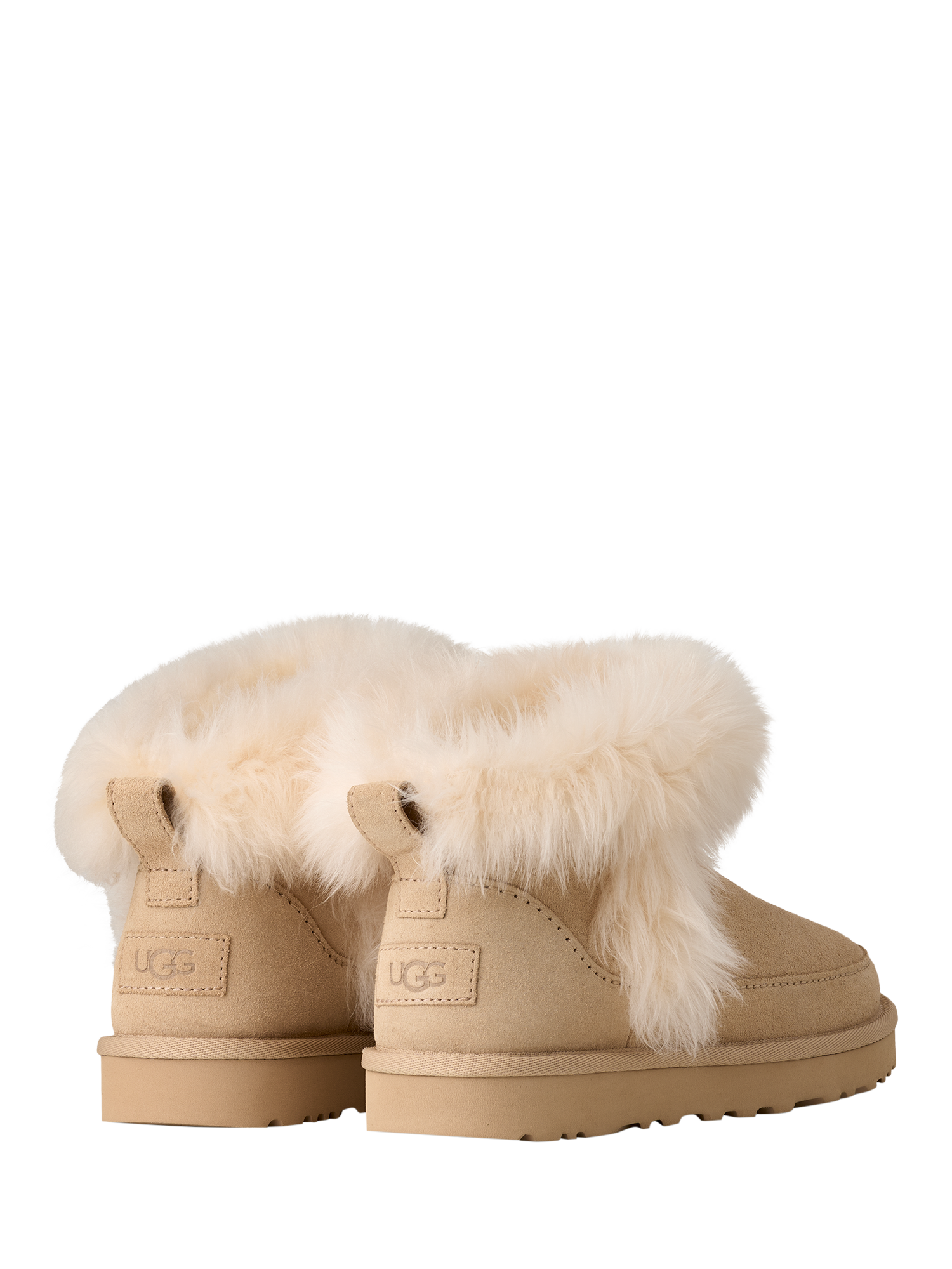 Product image 4 of 7, which shows UGG Classic Ultra Mini Chalet Suede Ankle Boots, Sand, 6