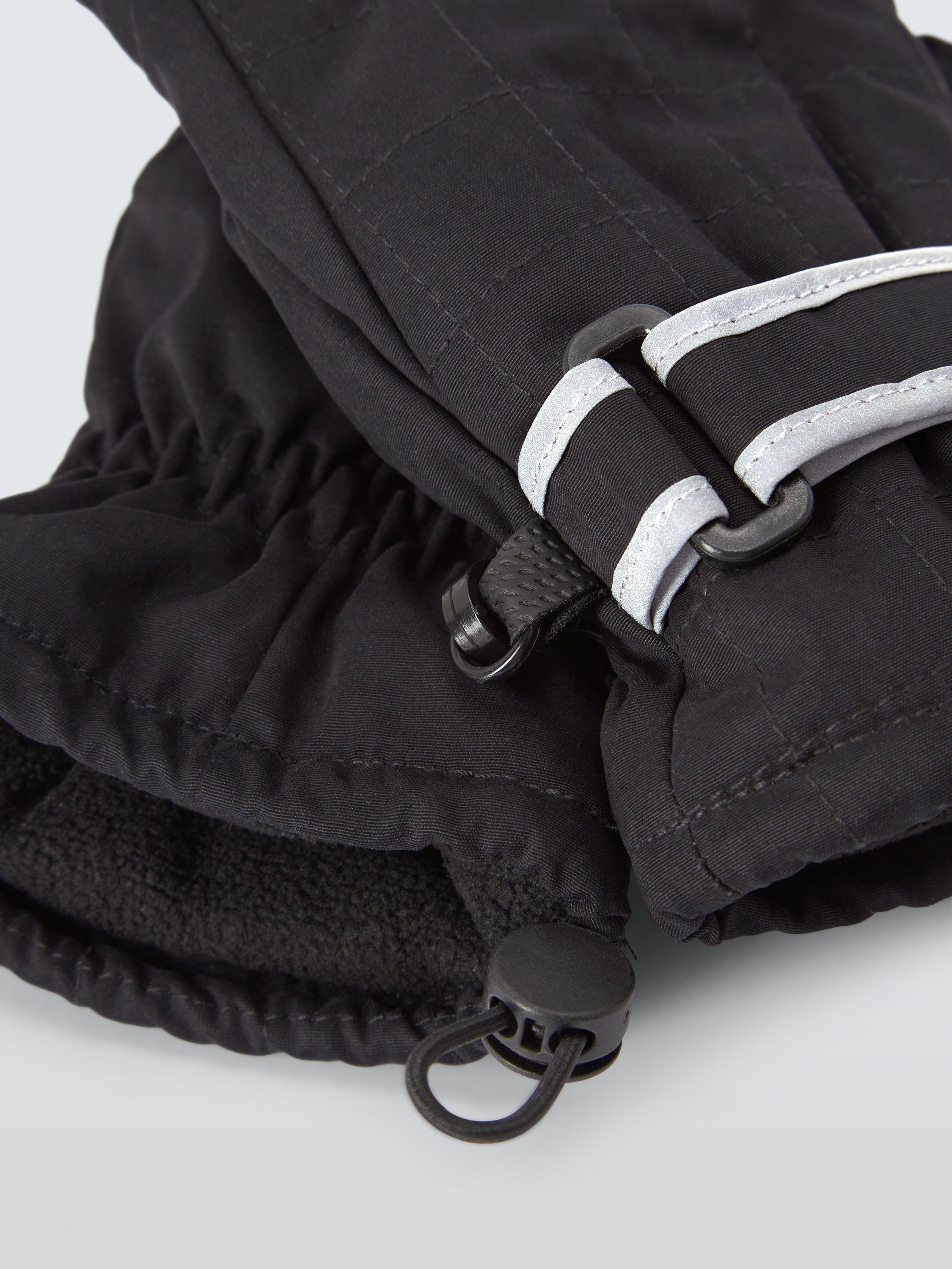Product image 2 of 5, which shows John Lewis Kids' Quilted Ski Gloves, Black, 3-5 years