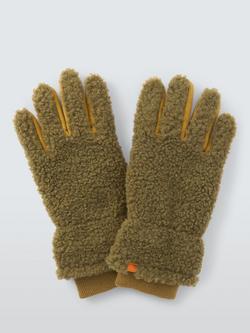 John Lewis Kids' Borg Gloves, Olive, Olive