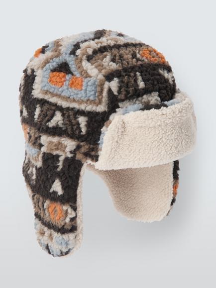 John Lewis Kids' Aztec Borg Hat, Multi - view 2, Multi