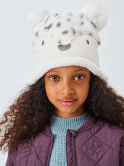John Lewis Kids' Faux Fur Bear Hat, Cream, Cream