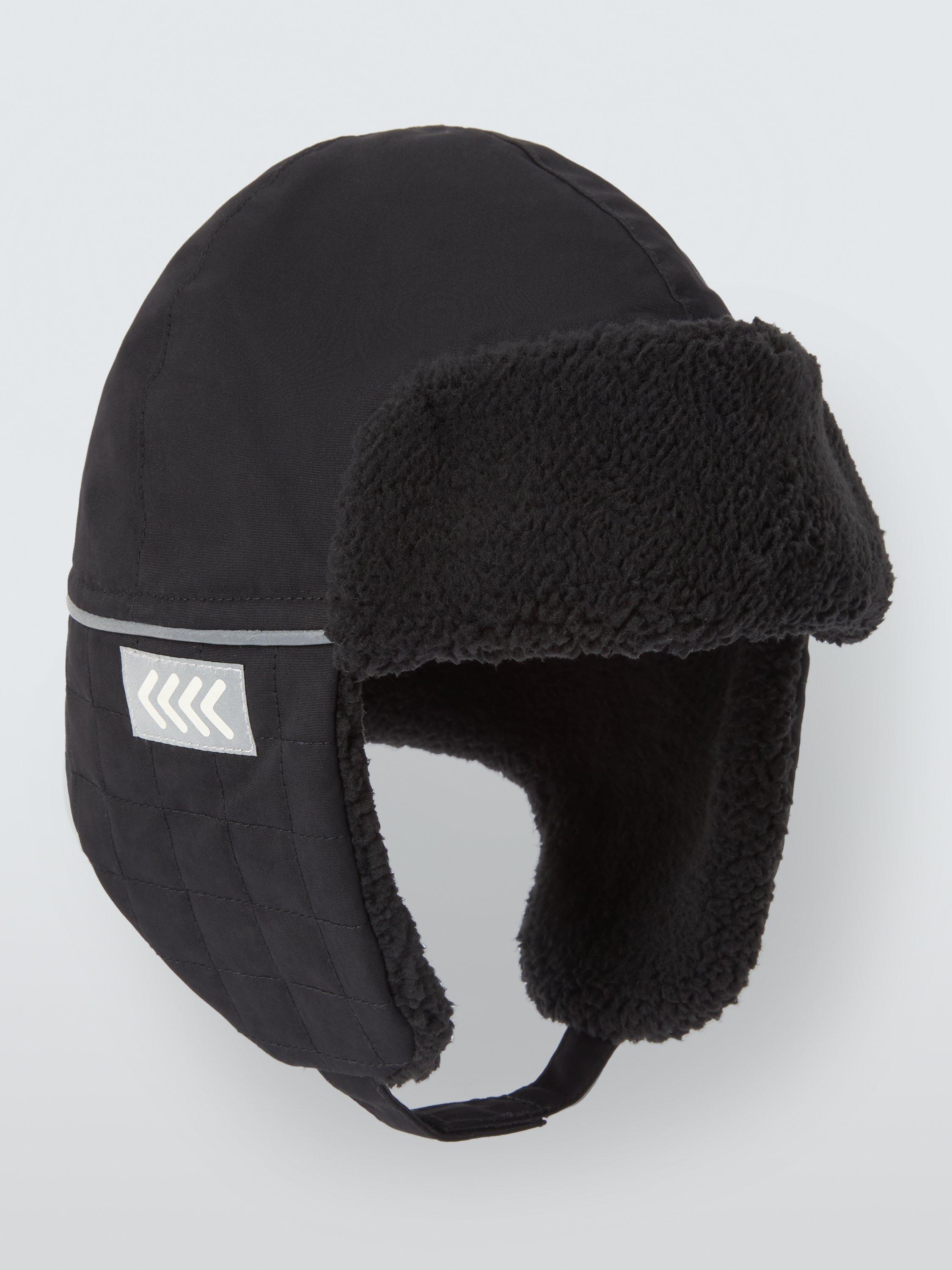Product image 1 of 4, which shows John Lewis Kids' Ski Trapper Hat, Black, 3-5 years