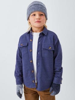 John Lewis Kids' Ombre Beanie Hat & Gloves Set, Black Multi, Black Multi