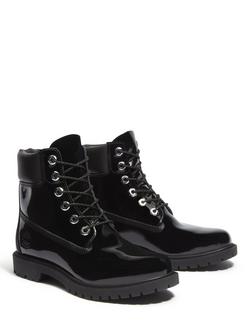 Timberland Premium Patent Leather Ankle Boots, Black - view 2, Black