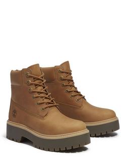 Timberland Stone Street Leather Waterproof Platform Ankle Boots, Wheat Leather - view 2, Wheat Leather