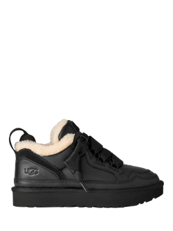UGG Lo Lowmel Leather Trainers, Black, Black