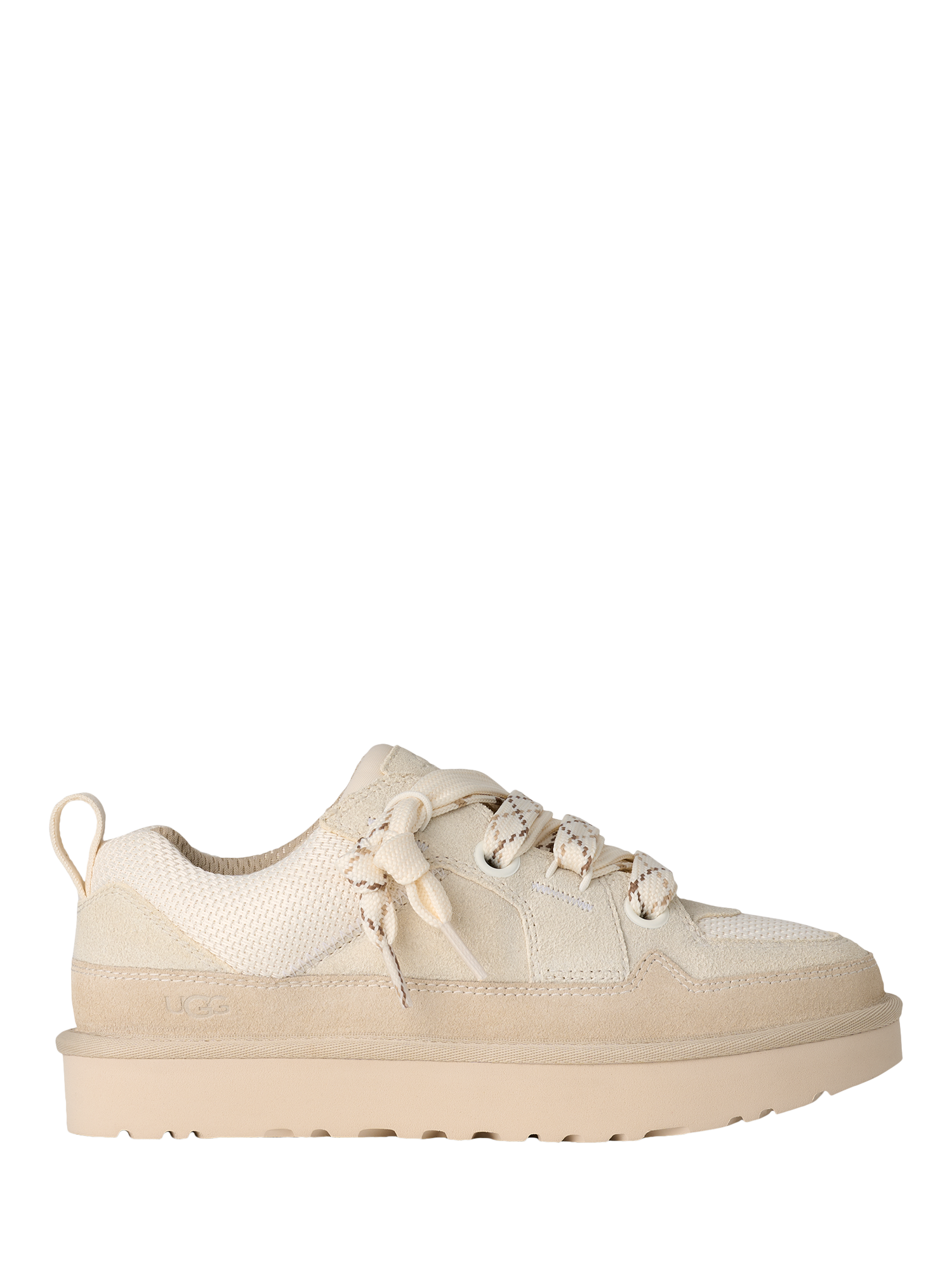 Product image 1 of 7, which shows UGG Lo Lowmel Suede Blend Trainers, Off-white/Beige, 3
