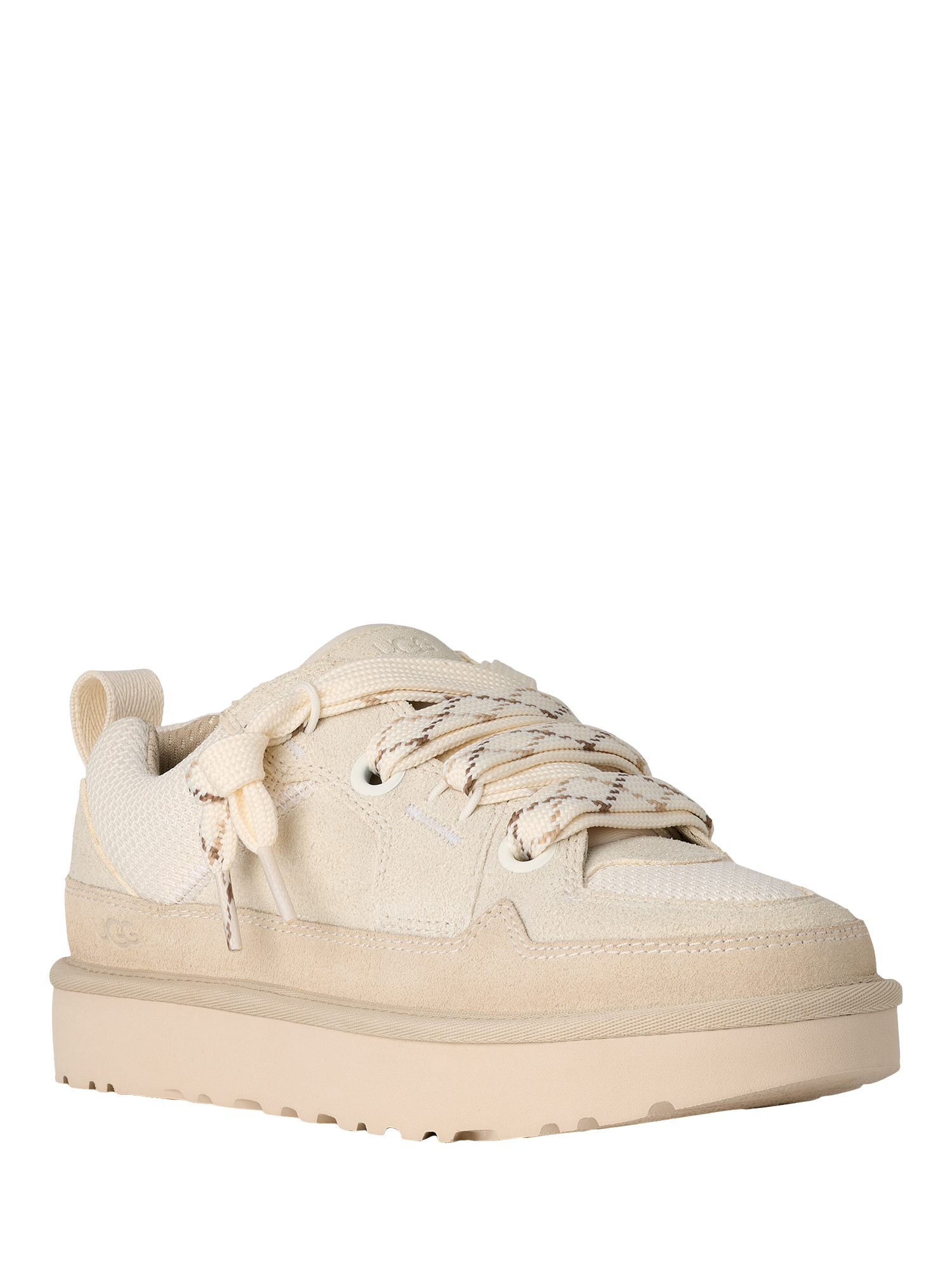 Product image 2 of 7, which shows UGG Lo Lowmel Suede Blend Trainers, Off-white/Beige, 3