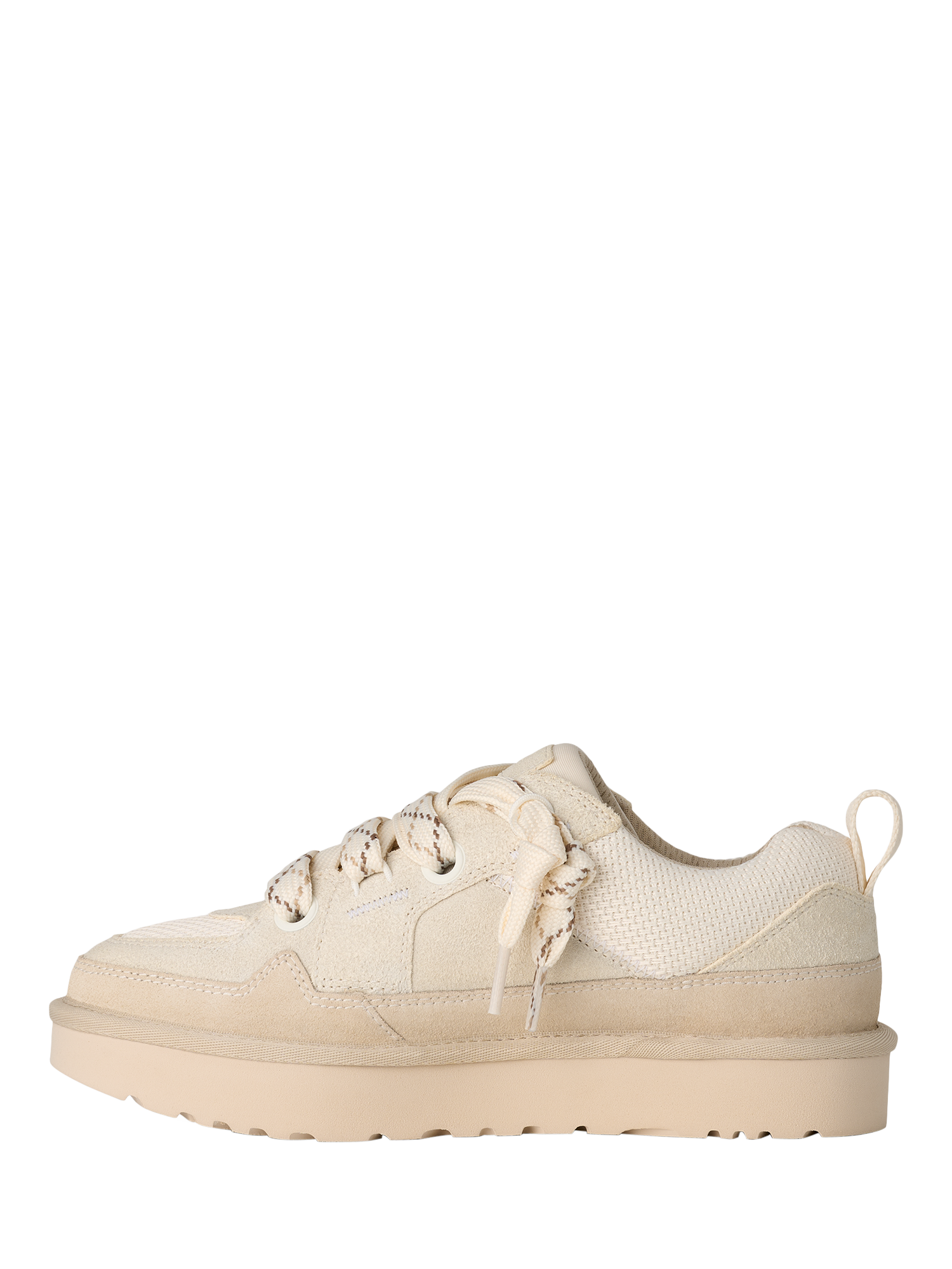 Product image 3 of 7, which shows UGG Lo Lowmel Suede Blend Trainers, Off-white/Beige, 3