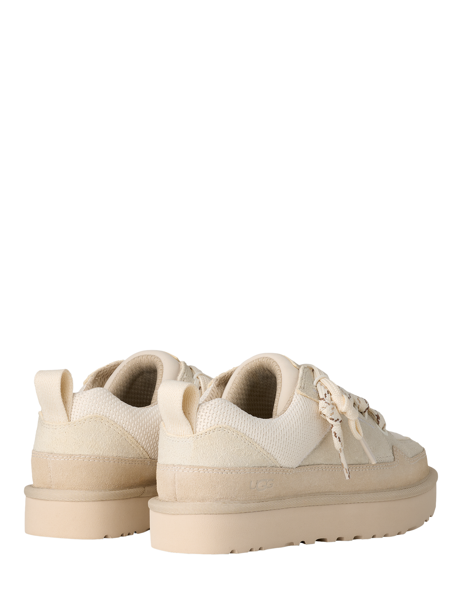 Product image 4 of 7, which shows UGG Lo Lowmel Suede Blend Trainers, Off-white/Beige, 3