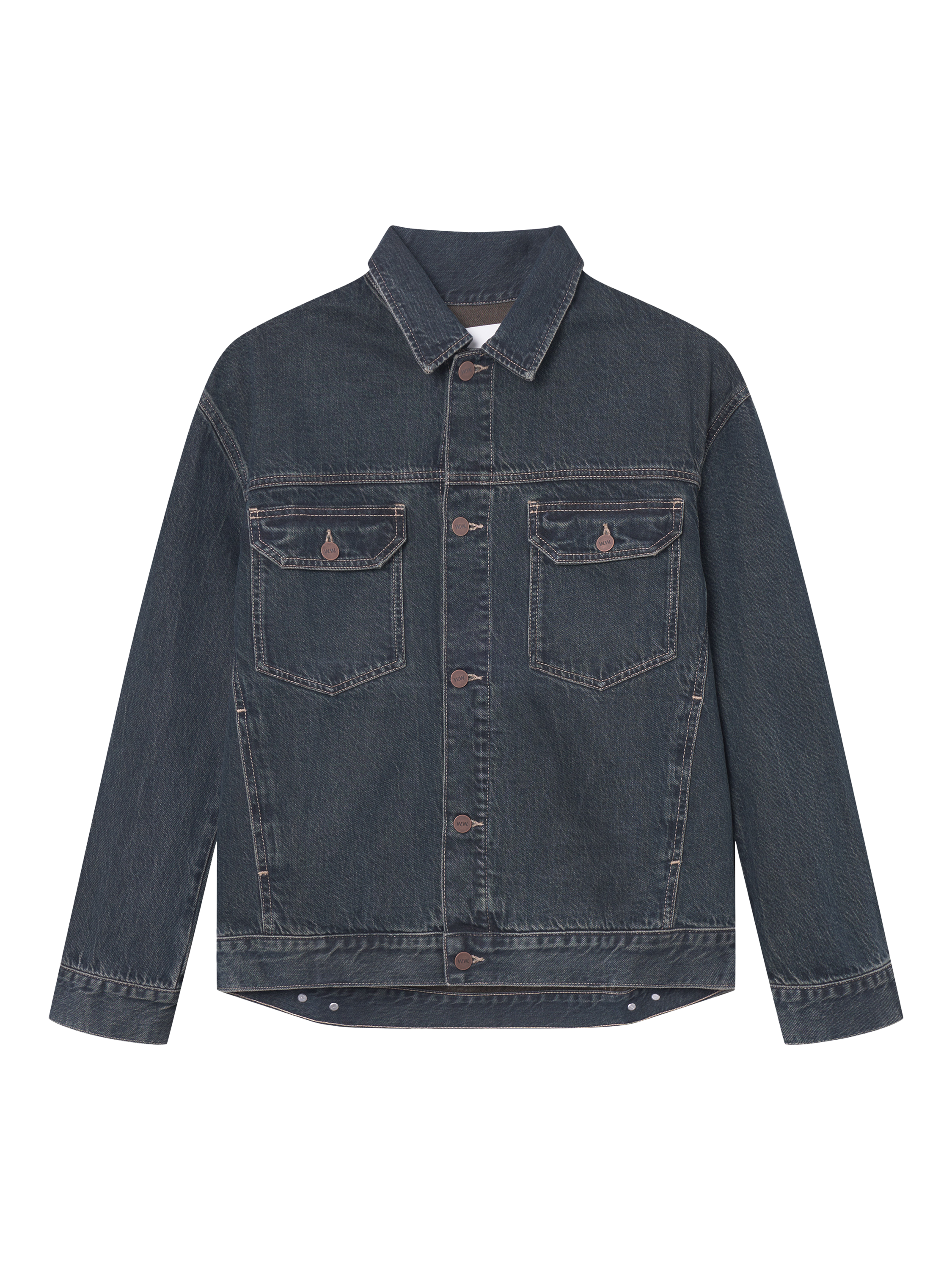 WOOD WOOD Type 10 Cotton Denim Jacket, Pinewood Blue
