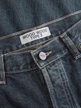 WOOD WOOD Type 3 Cotton Slim Wide Leg Denim Jeans, Pinewood Blue