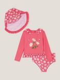 Monsoon Baby 3pc Daisy Swim Set, Coral