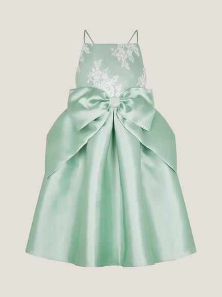 Monsoon Kids' Juniper Occasion Dress, Sage - view 2, Sage