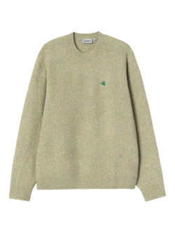 Carhartt WIP Curtis Crew Neck Jumper, Tangled Brass, Tangled Brass