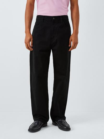 Carhartt WIP Landon Cotton Straight Tapered Trousers, Black