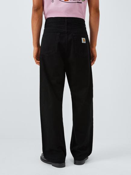 Carhartt WIP Landon Cotton Straight Tapered Trousers - view 2, Black