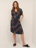 KAFFE Jenn Floral Knee Length Dress, Blue/Multi