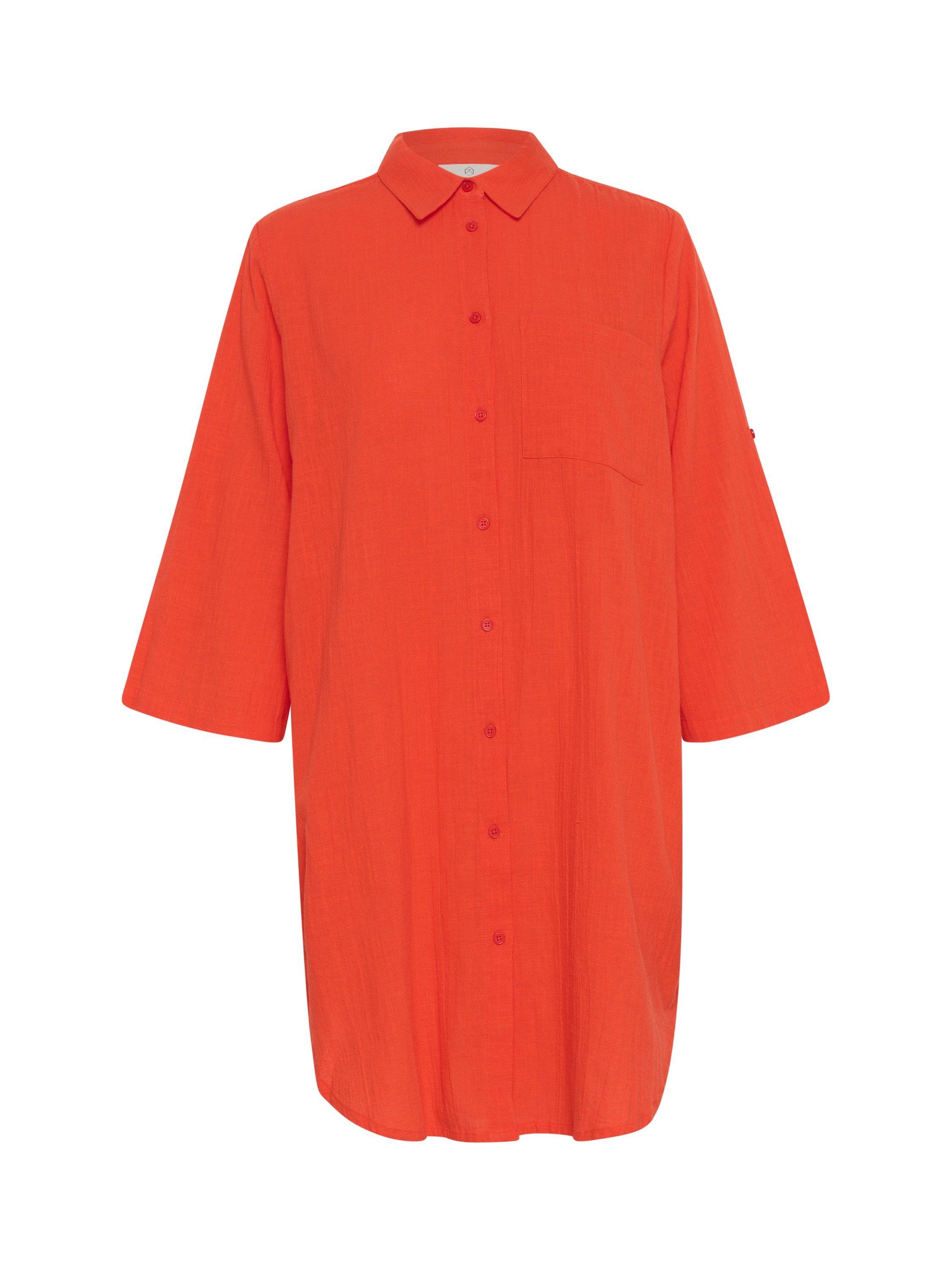 Product image 5 of 6, which shows KAFFE Pauline Shirt Mini Dress, Mid Red, 12