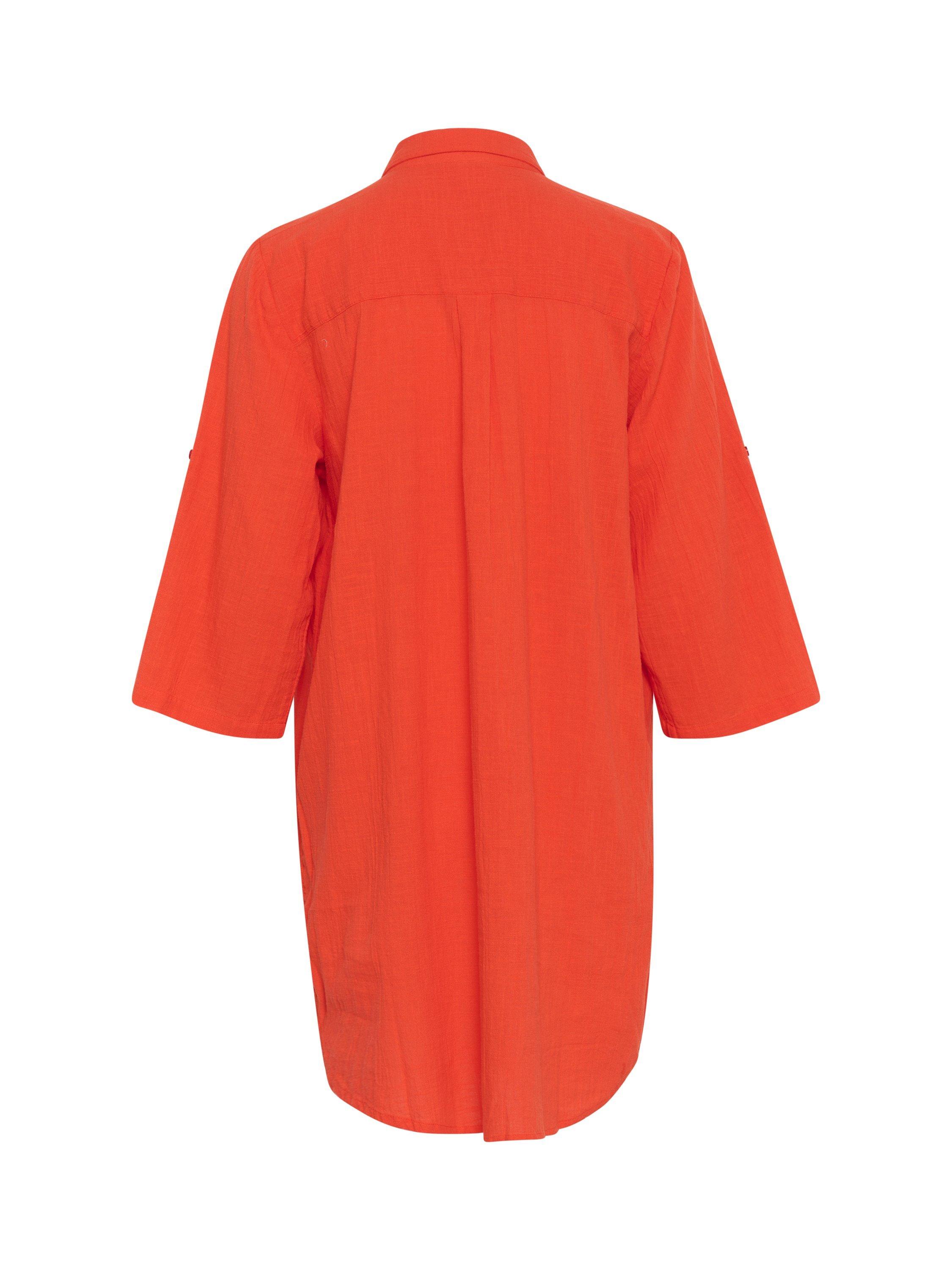 Product image 6 of 6, which shows KAFFE Pauline Shirt Mini Dress, Mid Red, 12