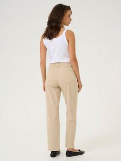 KAFFE Zelina High Waist Straight Jeans, Beige - view 2, Beige