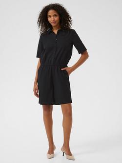 KAFFE Paya Shirt Playsuit, Black, Black