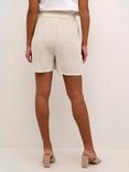 KAFFE Karoline High Waist Belted Shorts, Beige