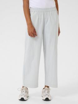 KAFFE Naya Stripe Wide Leg Trousers, Blue/Multi, Blue/Multi