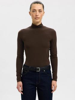 Selected Manja Long Sleeve High Neck T-Shirt, Delicioso
