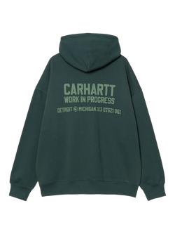 Carhartt WIP Distance Cotton Hoodie - view 2, Dark Fir